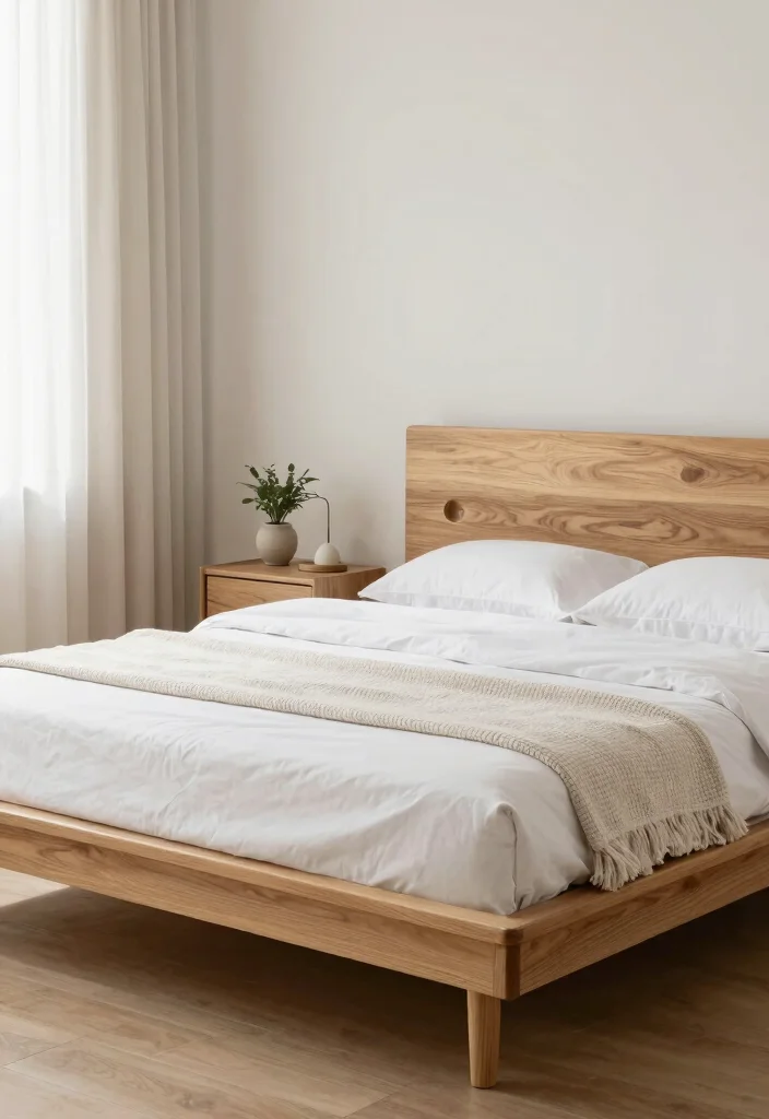 12 Farmhouse Bed Frame Ideas on a Budget That Look Expensive - 9. Minimalist Wooden Platform Frame 1