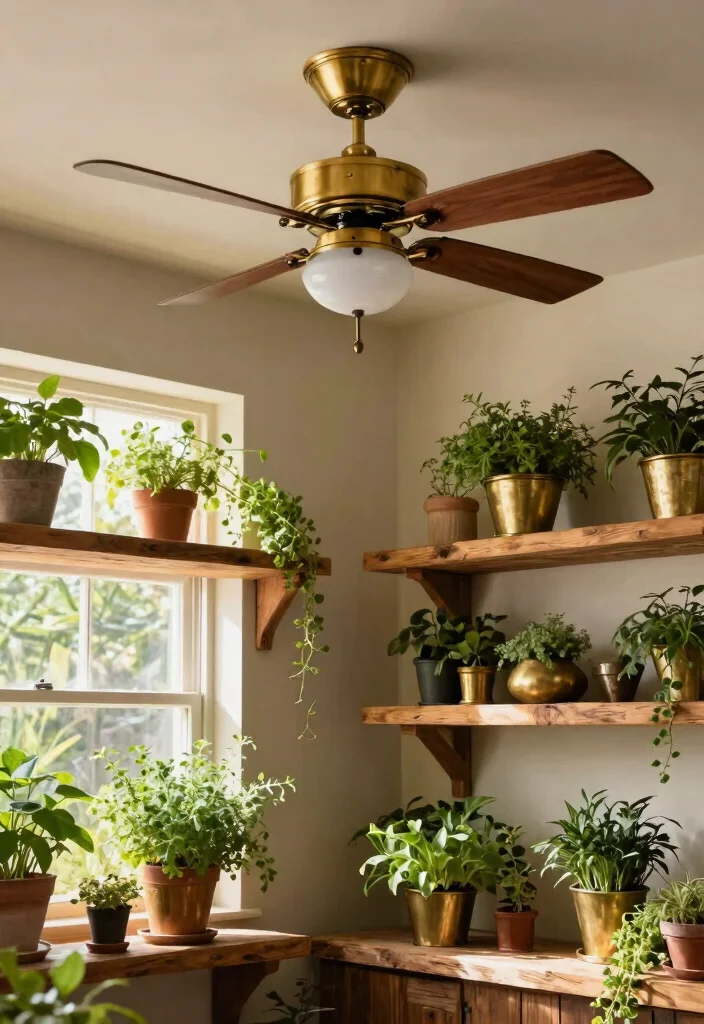 12 Flush Mount Ceiling Fan Ideas for Low Ceilings That Need Airflow - 1. Vintage Charm in a Modern Space 1