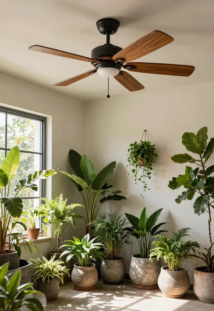 12 Flush Mount Ceiling Fan Ideas for Low Ceilings That Need Airflow - 10. Textured Blades for Visual Interest 1