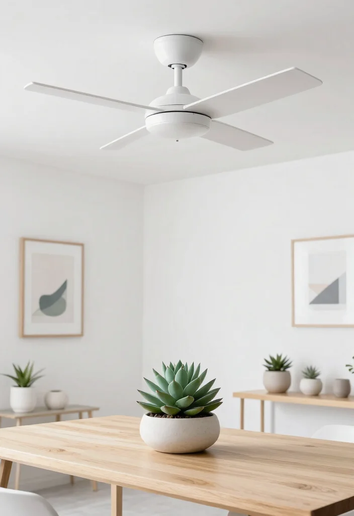 12 Flush Mount Ceiling Fan Ideas for Low Ceilings That Need Airflow - 2. Minimalist Bliss 1