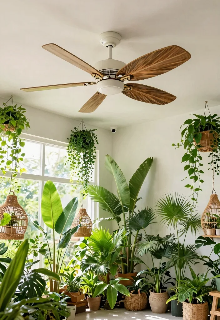 12 Flush Mount Ceiling Fan Ideas for Low Ceilings That Need Airflow - 9. Outdoor-Inspired Atmosphere 1