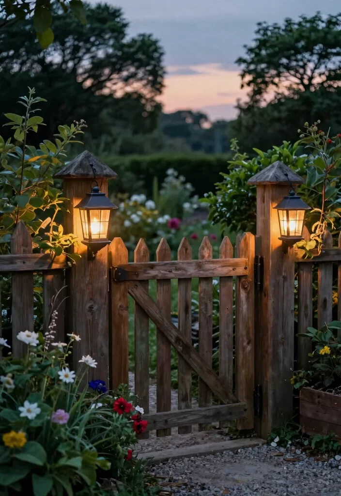 12 Gate Lights Outdoor Ideas That Stay Lit Without Hardwiring - 1. Solar Lanterns for a Rustic Touch 1