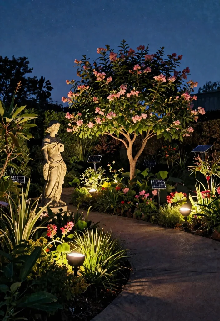 12 Gate Lights Outdoor Ideas That Stay Lit Without Hardwiring - 4. Solar Spotlight for Highlighting Features 1