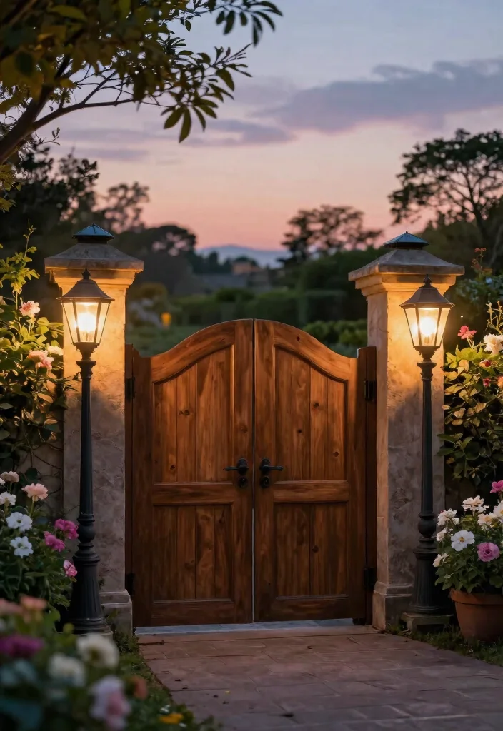 12 Gate Lights Outdoor Ideas That Stay Lit Without Hardwiring - 5. Vintage-Style Post Lights for Classic Elegance 1