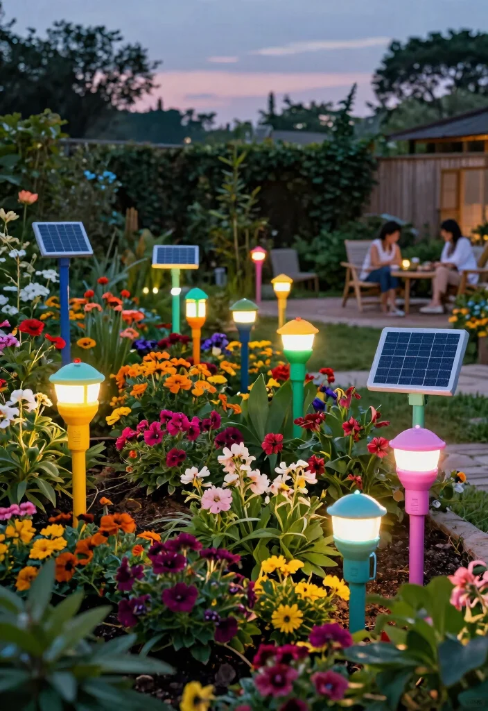 12 Gate Lights Outdoor Ideas That Stay Lit Without Hardwiring - 8. Rechargeable Solar Garden Stakes for Flexibility 1