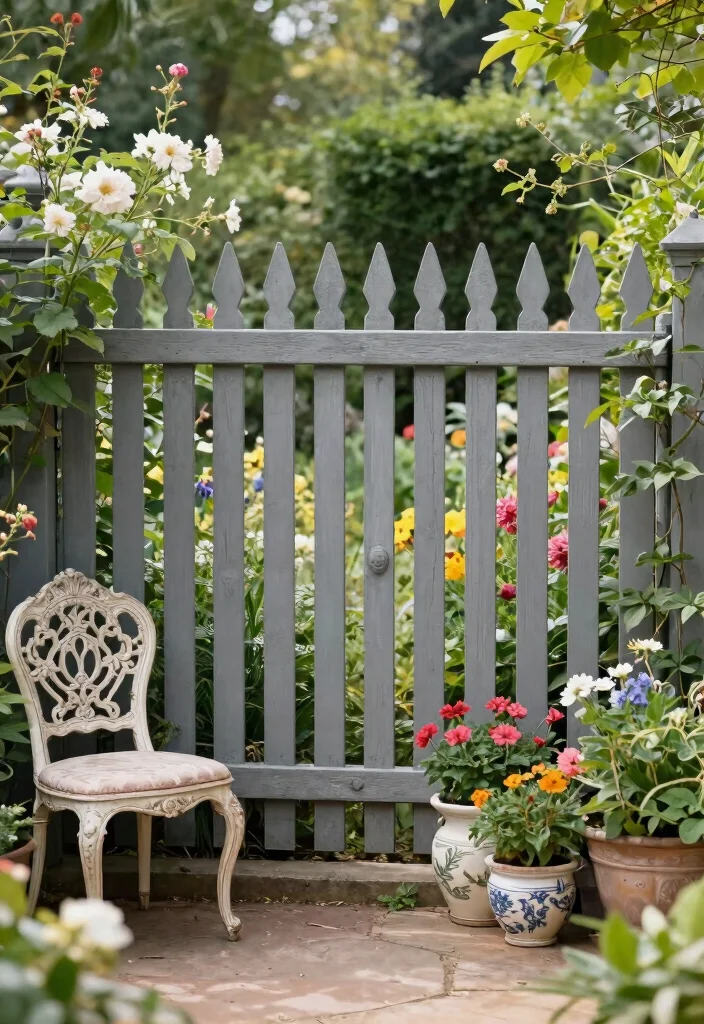 12 Grey Fence Paint Ideas That Hide Dirt and Don't Need Yearly Touch-Ups - 11. Antique Grey 1