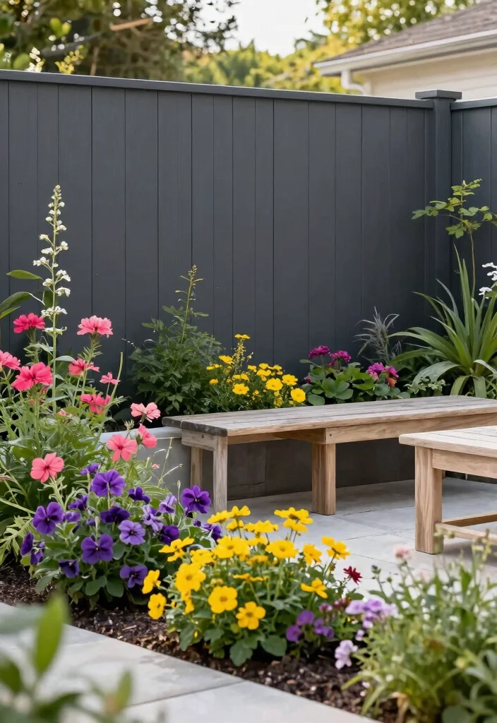 12 Grey Fence Paint Ideas That Hide Dirt and Don't Need Yearly Touch-Ups - 4. Charcoal Grey 1