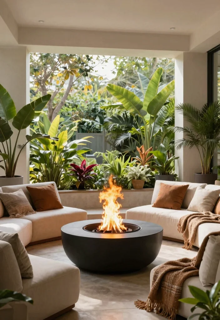 12 Indoor Fire Pit Ideas That Don't Require Venting or Permits - 10. Outdoor-to-Indoor Fire Pits for Versatility 1
