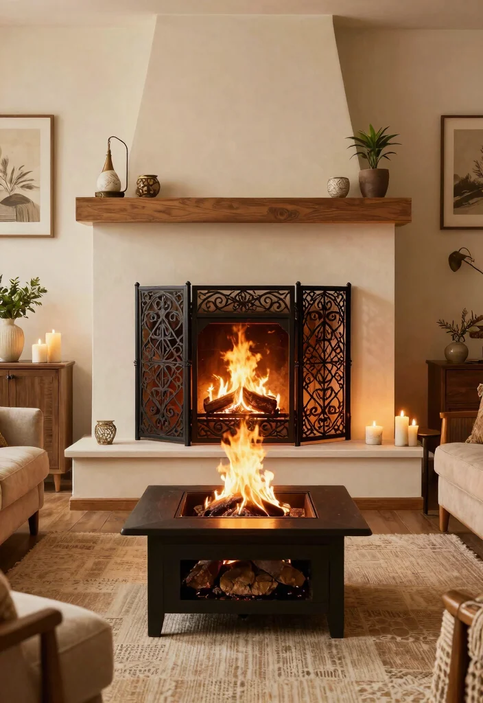 12 Indoor Fire Pit Ideas That Don't Require Venting or Permits - 11. Fire Screens for Added Safety 1