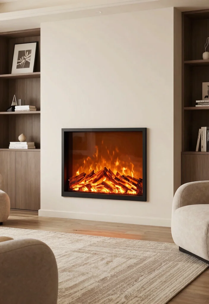 12 Indoor Fire Pit Ideas That Don't Require Venting or Permits - 5. Electric Indoor Fireplaces for Convenience 1