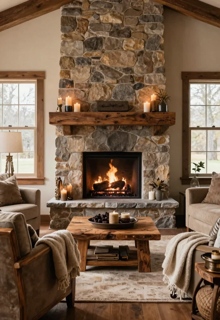 12 Indoor Fire Pit Ideas That Don't Require Venting or Permits - 7. Stone Fire Pits for Rustic Charm 1