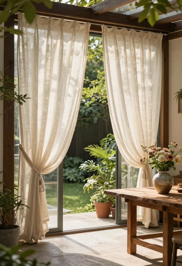 12 Patio Door Curtains That Block Heat Without Looking Dated - 1. Light-Filtering Linen Curtains 1