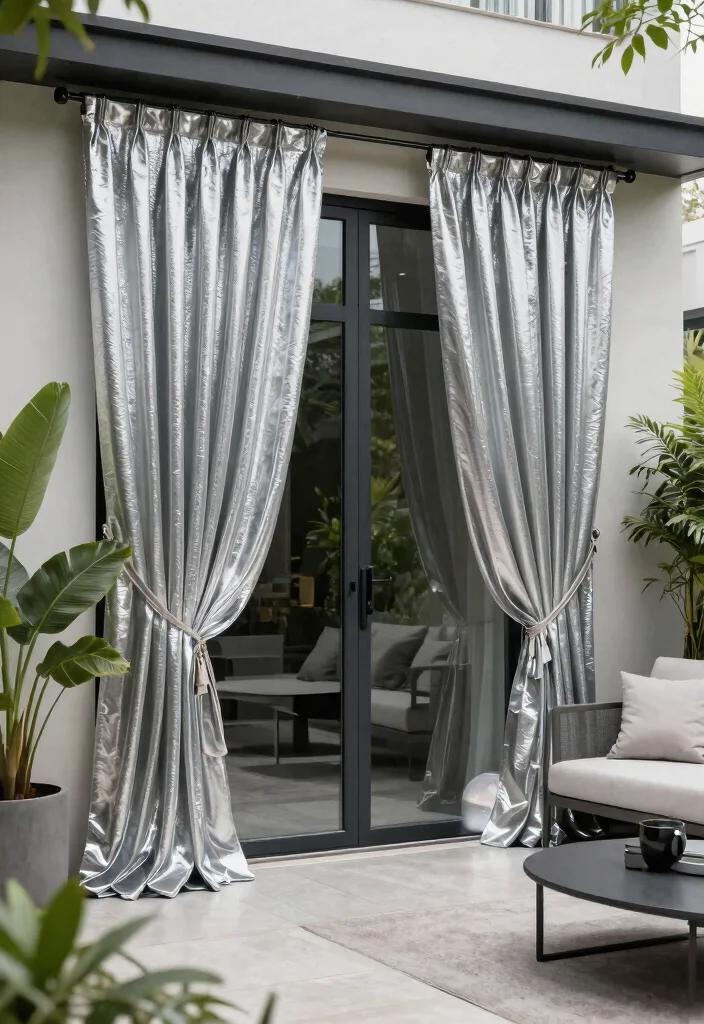 12 Patio Door Curtains That Block Heat Without Looking Dated - 10. Modern Metallics 1