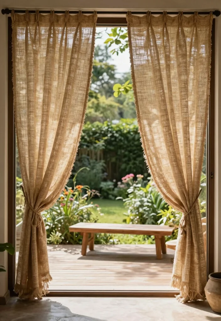 12 Patio Door Curtains That Block Heat Without Looking Dated - 9. Natural Woven Textiles 1