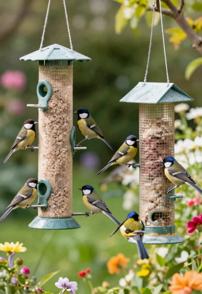 12 Spring Outdoor Decor Ideas That Survive Rain and Wind - 10. Functional Bird Feeders 1