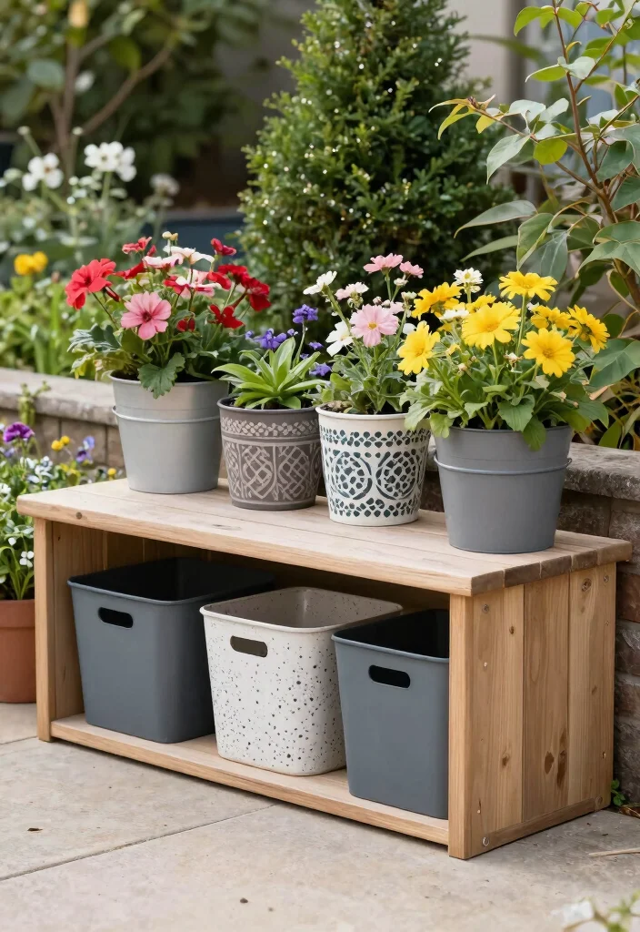 12 Spring Outdoor Decor Ideas That Survive Rain and Wind - 12. Practical Outdoor Storage Solutions 1