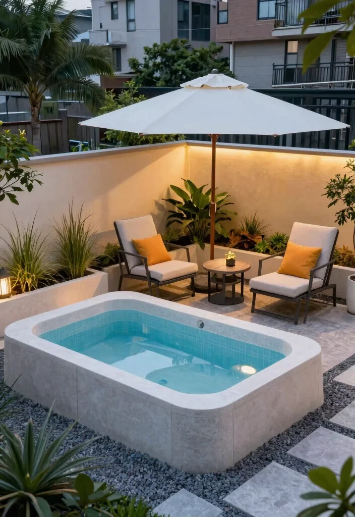 12 Swim Spa Backyard Ideas That Fit Small Yards and Tight Budgets - 2. Compact Patio Designs 1