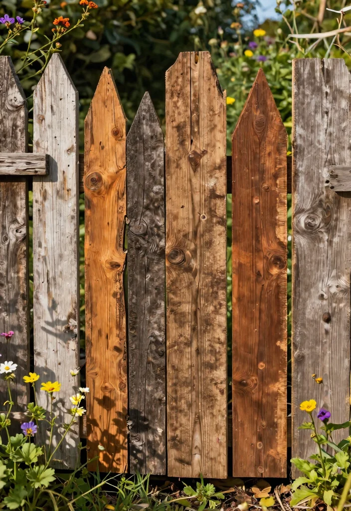 14 Backyard Fence Ideas on a Budget That Boost Curb Appeal - 13. Upcycled Fence from Reclaimed Wood 1