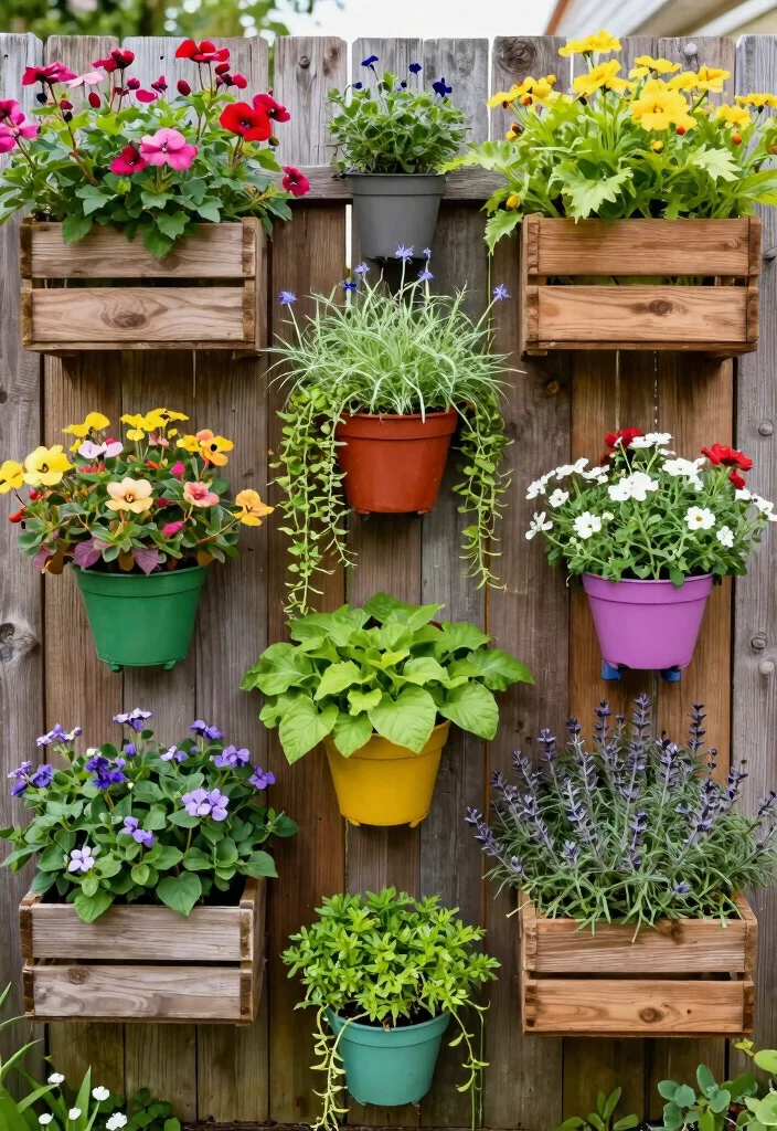 14 Backyard Fence Ideas on a Budget That Boost Curb Appeal - 2. Vertical Garden Fence 1
