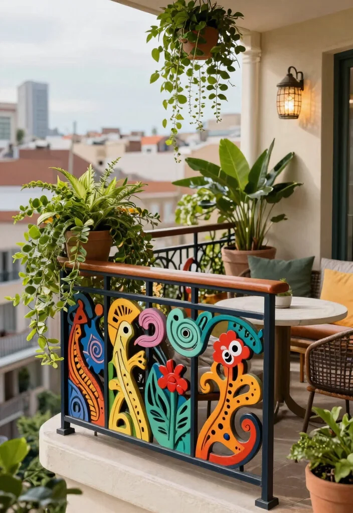 14 Balcony Grill Railing Design Ideas That Add Privacy Without Blocking Views - 11. Artistic Railings 1