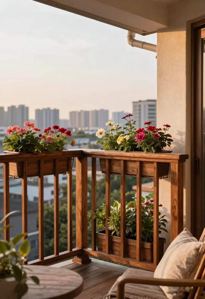 14 Balcony Grill Railing Design Ideas That Add Privacy Without Blocking Views - 5. Classic Wooden Rails 1