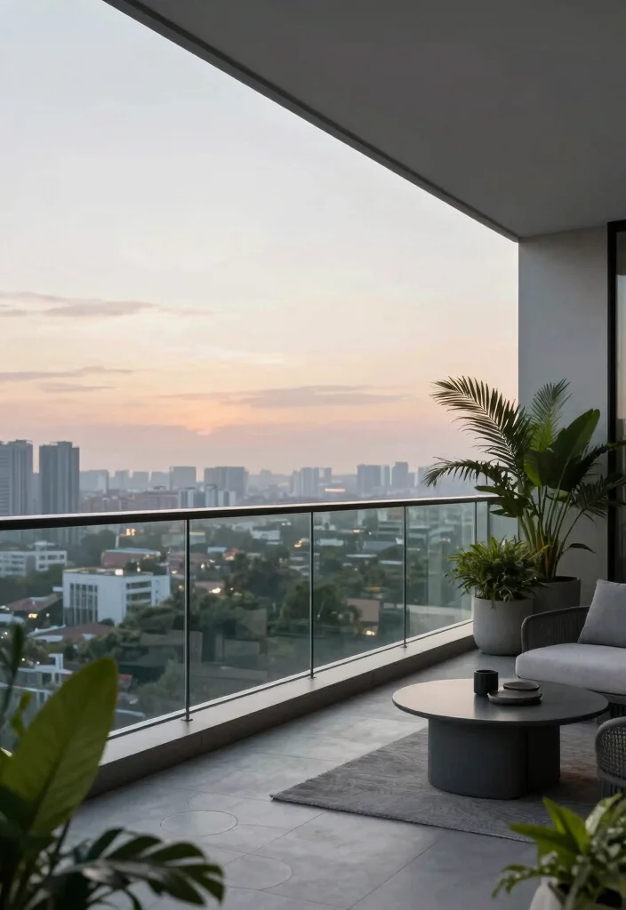 14 Balcony Grill Railing Design Ideas That Add Privacy Without Blocking Views - 6. Glass Panel Railings 1