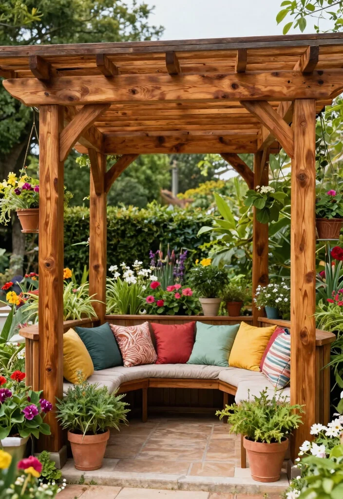 14 Cobertura de Pergola Que Resiste Lluvia y Viento Fuerte - 12. Solid Wood Roofing 1