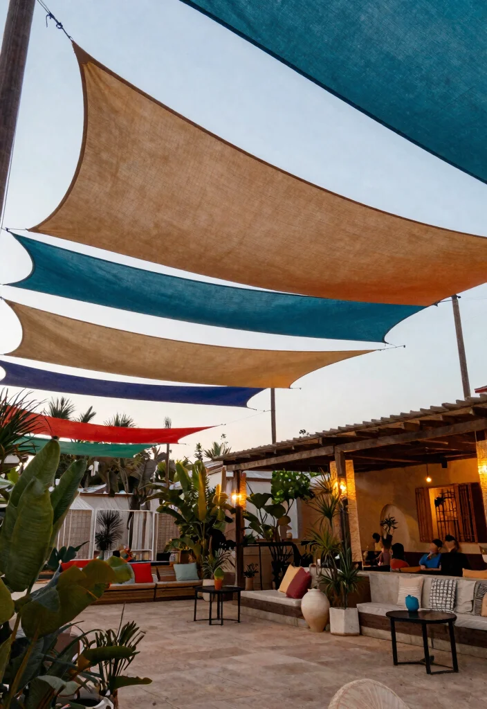 14 Cobertura de Pergola Que Resiste Lluvia y Viento Fuerte - 6. Shade Sails 1