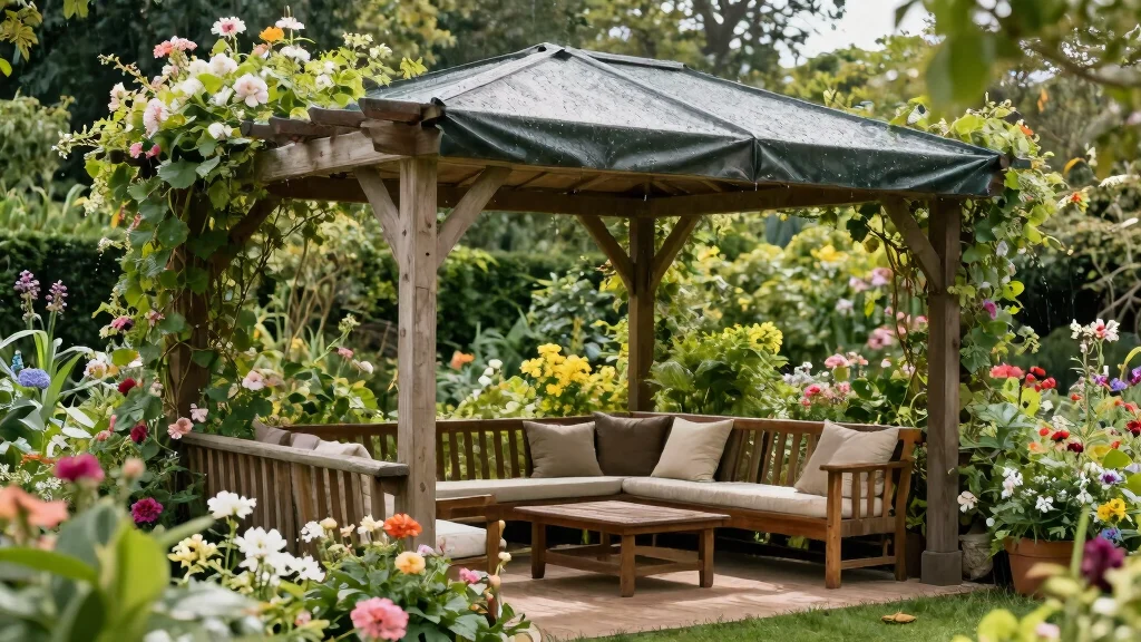 14 Cobertura de Pergola Que Resiste Lluvia y Viento Fuerte