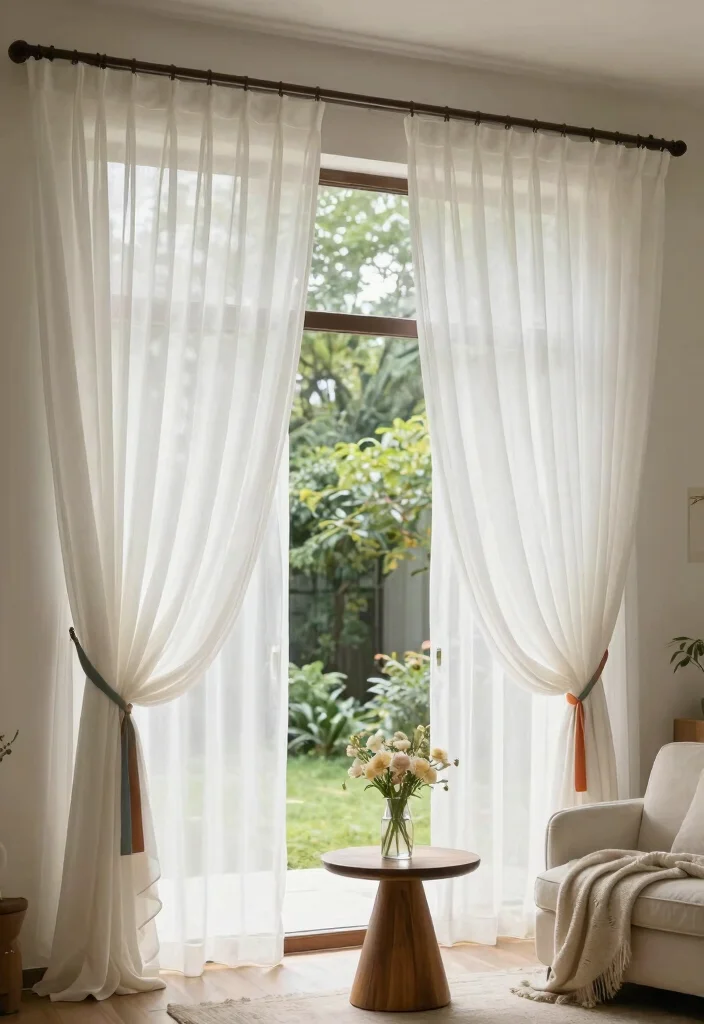 14 High Ceiling Curtain Ideas That Don't Cost a Fortune in Fabric - 1. Sheer Elegance 1