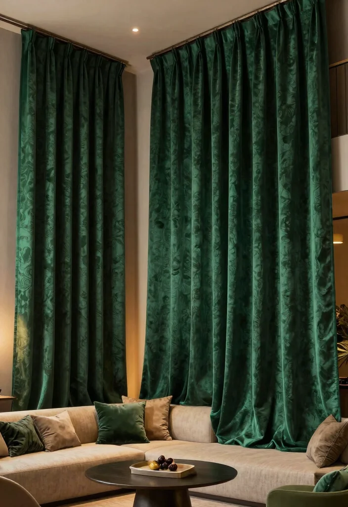 14 High Ceiling Curtain Ideas That Don't Cost a Fortune in Fabric - 13. Textured Panels 1