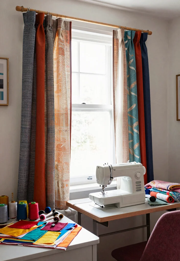 14 High Ceiling Curtain Ideas That Don't Cost a Fortune in Fabric - 2. DIY Curtain Panels 1