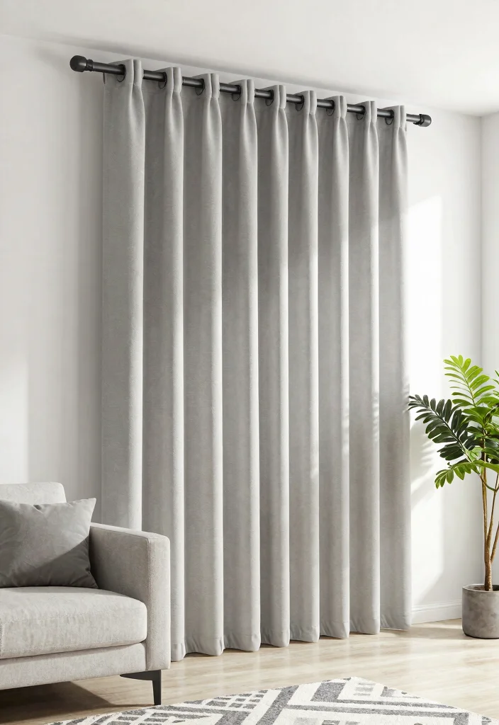 14 High Ceiling Curtain Ideas That Don't Cost a Fortune in Fabric - 3. Floating Rods 1