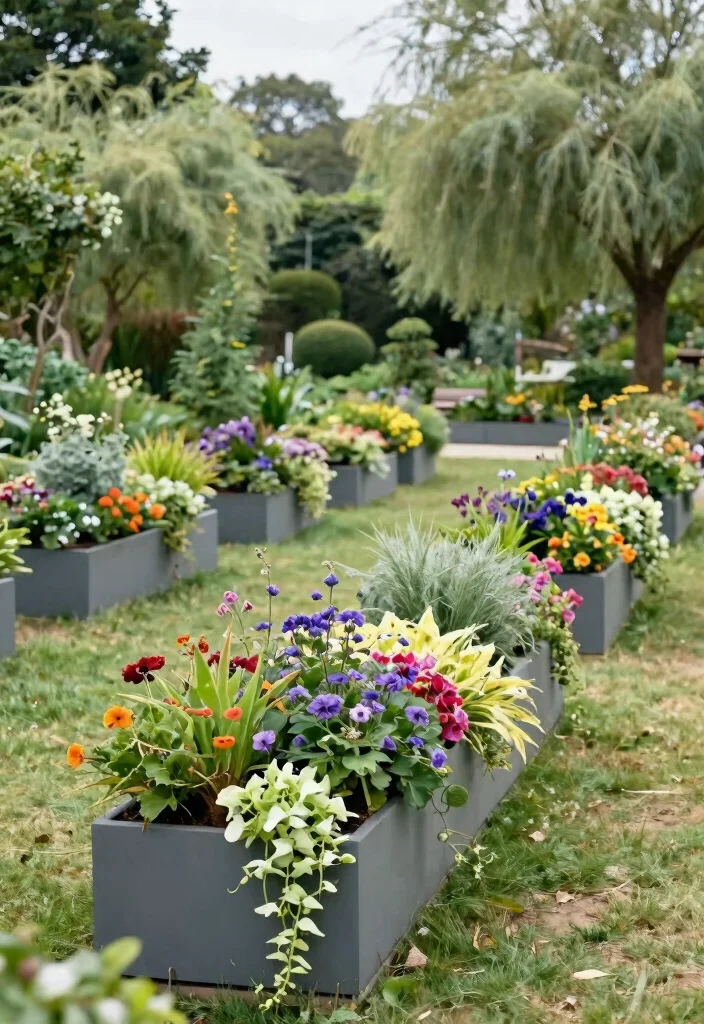 14 Large Outdoor Planter Ideas That Stay Put in Wind and Weather - 10. Rectangular Planters for Stability 1