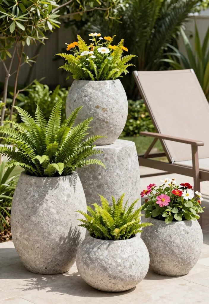 14 Large Outdoor Planter Ideas That Stay Put in Wind and Weather - 7. Fiberglass Planters 1