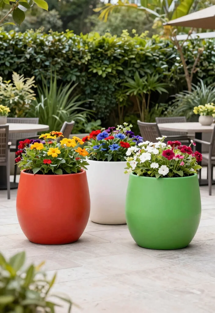 14 Large Outdoor Planter Ideas That Stay Put in Wind and Weather - 8. Heavy-Duty Polyethylene Planters 1