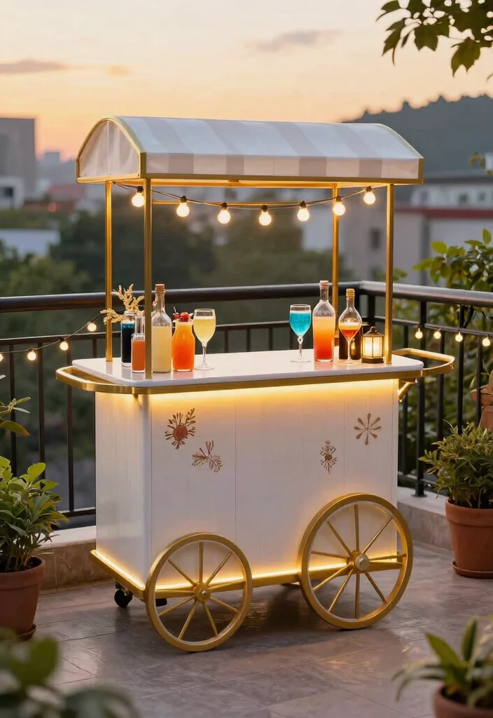 14 Outdoor Bar Ideas on a Budget That Don't Need Plumbing - 10. Tabletop Bar 1