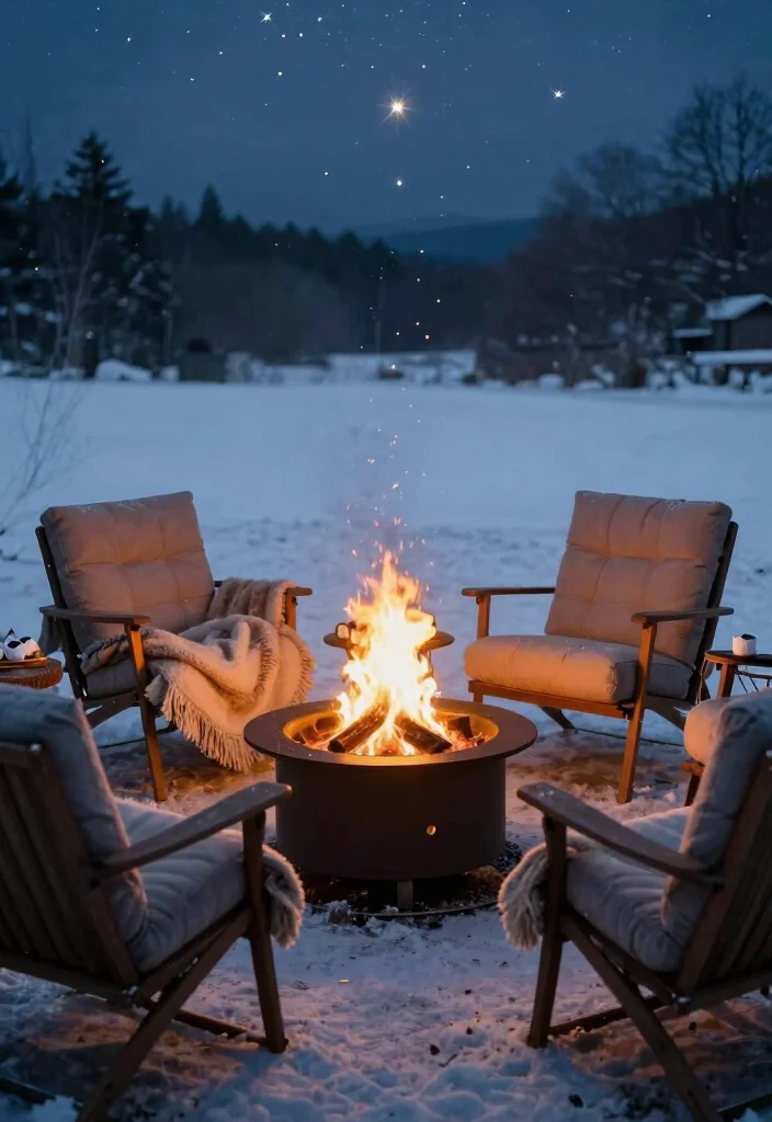 14 Outdoor Holiday Decor Ideas That Transition Through Winter - 13. Warmth of Fire Pits 1