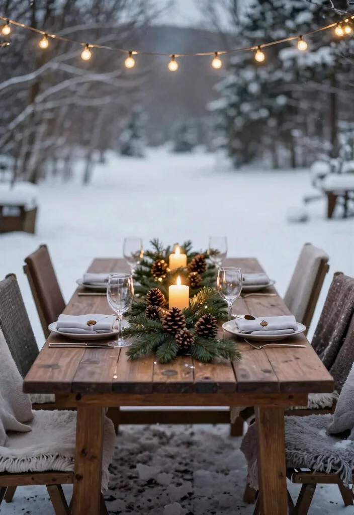 14 Outdoor Holiday Decor Ideas That Transition Through Winter - 9. Winter-Themed Table Centerpieces 1
