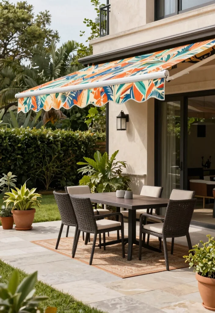 15 Awning Ideas Patio That Survive Wind Without Constant Repairs - 1. Retractable Awnings for Versatility 1