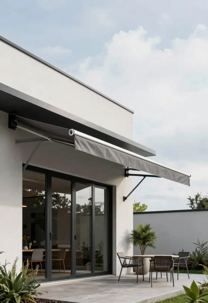 15 Awning Ideas Patio That Survive Wind Without Constant Repairs - 3. Aluminum Awnings for Extreme Durability 1