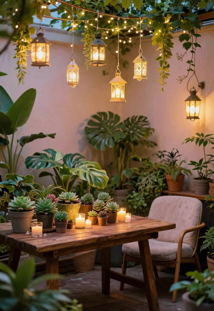 15 Ceiling Pendant Light Ideas That Hang Low Without Hitting Your Head - 5. Whimsical Fairy Light Lanterns 1