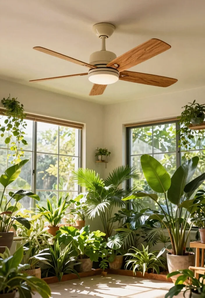 15 Farmhouse Style Ceiling Fan Ideas That Don't Look Cheap - 15. Eco-Friendly Ceiling Fan 1