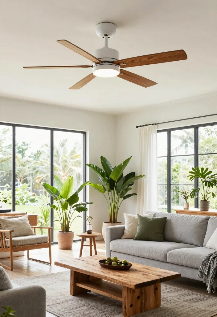 15 Farmhouse Style Ceiling Fan Ideas That Don't Look Cheap - 5. Modern Rustic Fan 1