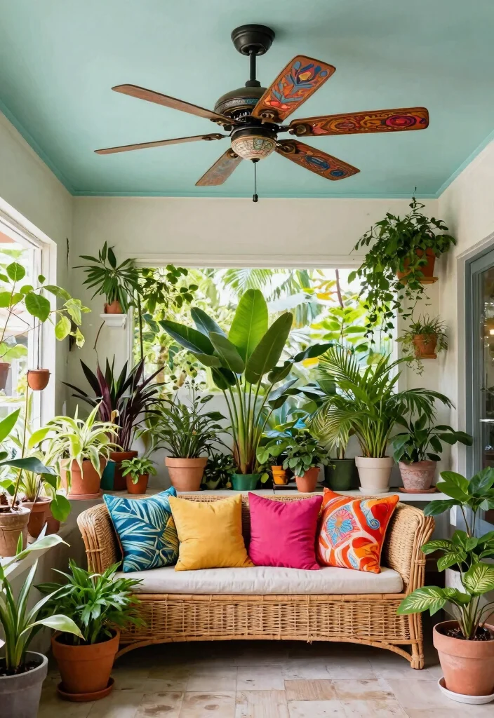 15 Farmhouse Style Ceiling Fan Ideas That Don't Look Cheap - 6. Bohemian Farmhouse Fan 1