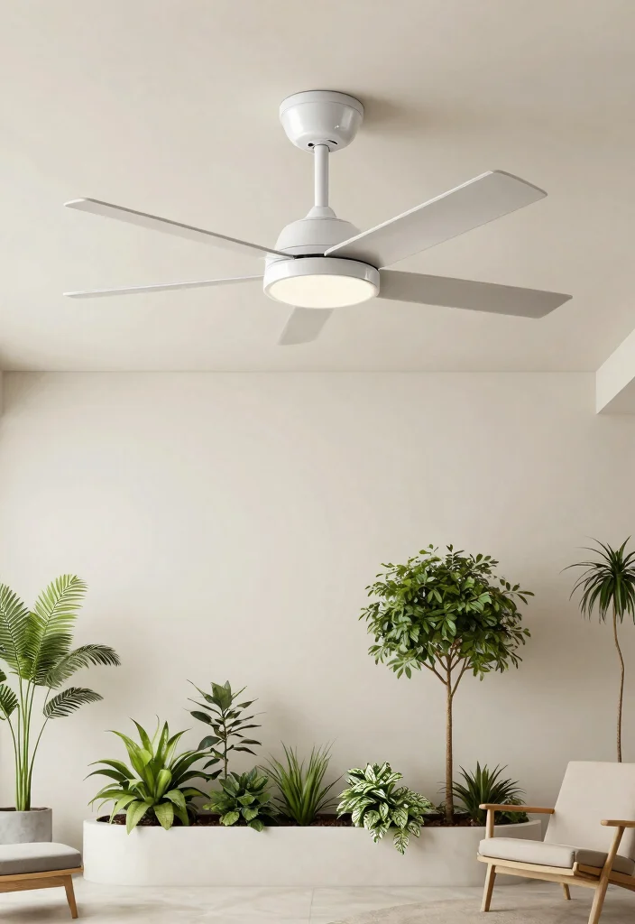 15 Farmhouse Style Ceiling Fan Ideas That Don't Look Cheap - 8. Sleek Contemporary Fan 1