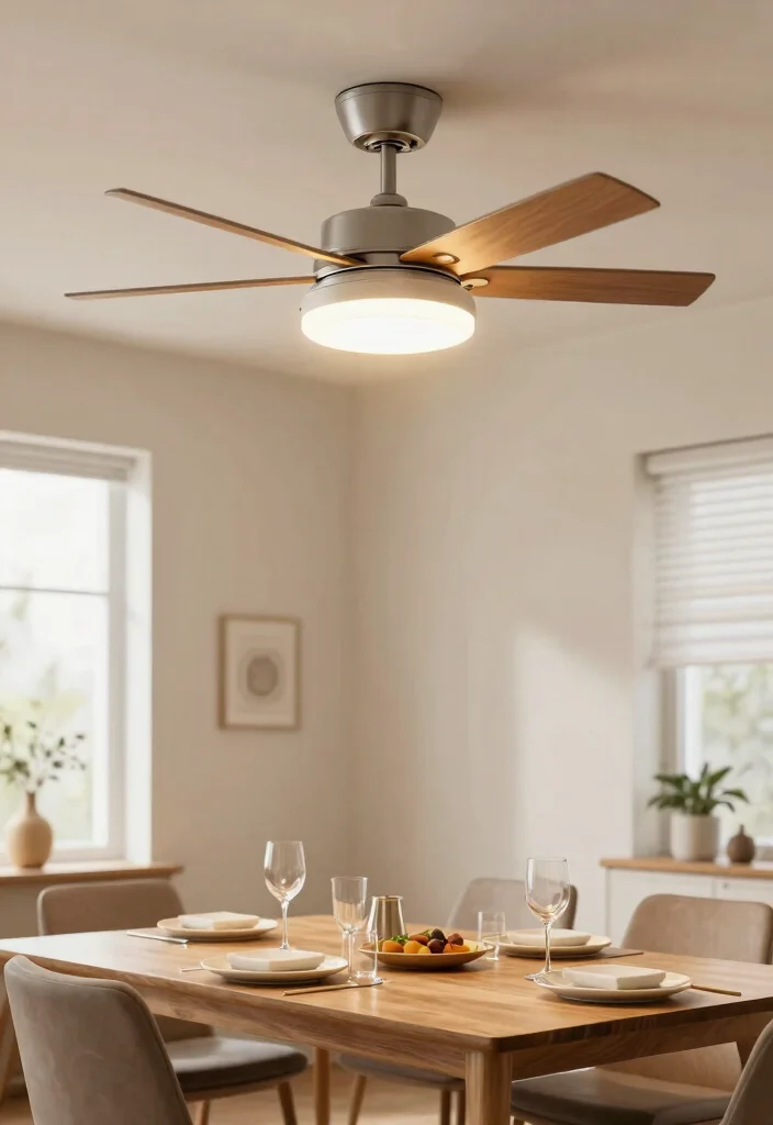 15 Modern Ceiling Fan Ideas That Move Air Without Looking Dated - 11. Fans with Integrated Light Fixtures 1