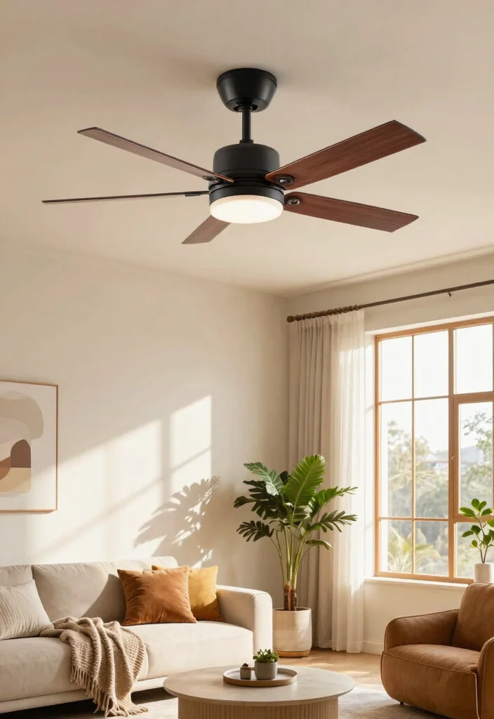 15 Modern Ceiling Fan Ideas That Move Air Without Looking Dated - 13. Ceiling Fans with Adjustable Blades 1
