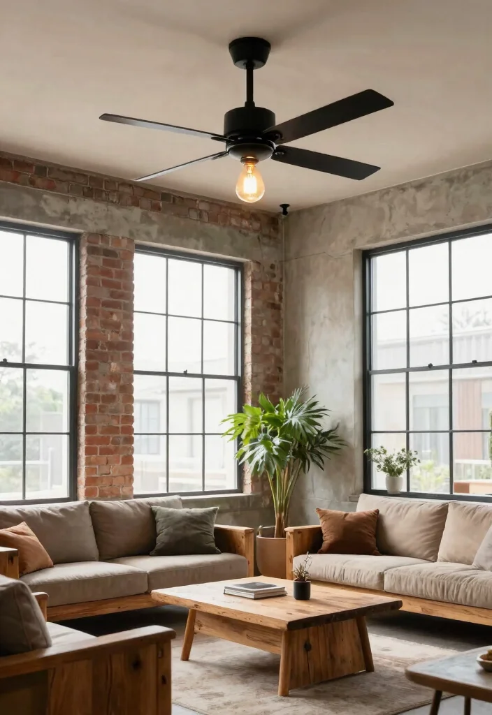 15 Modern Ceiling Fan Ideas That Move Air Without Looking Dated - 2. Industrial Metal Designs for a Trendy Edge 1