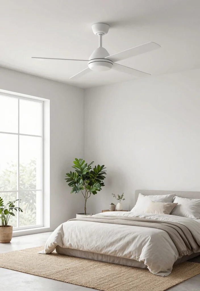 15 Modern Ceiling Fan Ideas That Move Air Without Looking Dated - 3. Contemporary Minimalist Fans to Simplify Your Space 1
